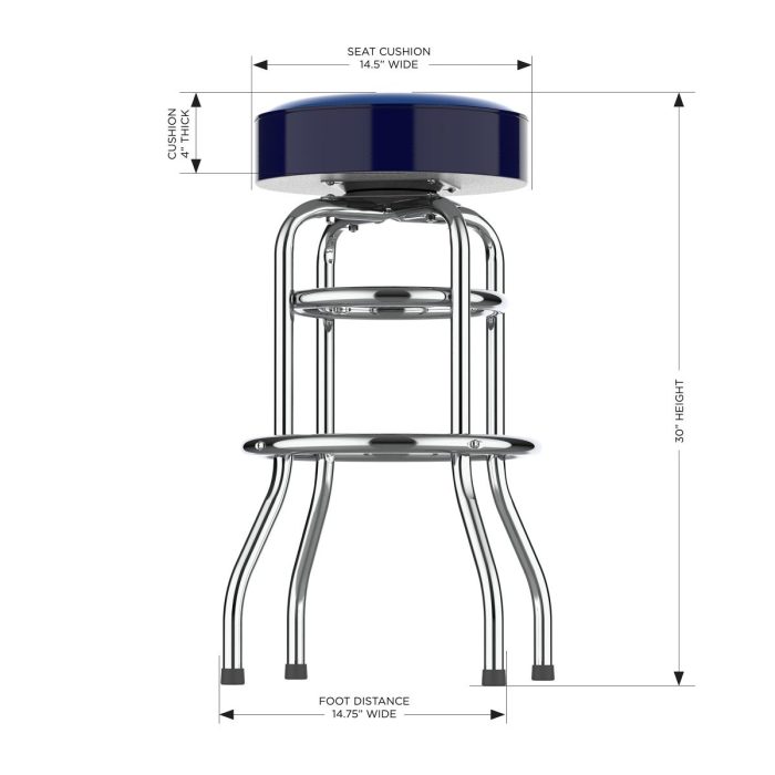 St. Louis Blues Chrome Bar Stool - Image 4
