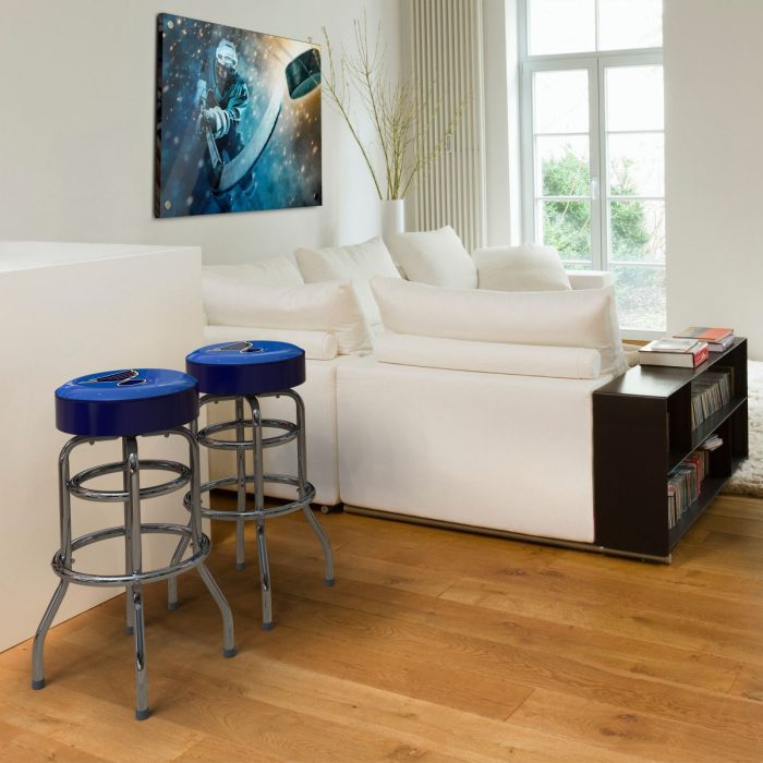 St. Louis Blues Chrome Bar Stool - Image 5