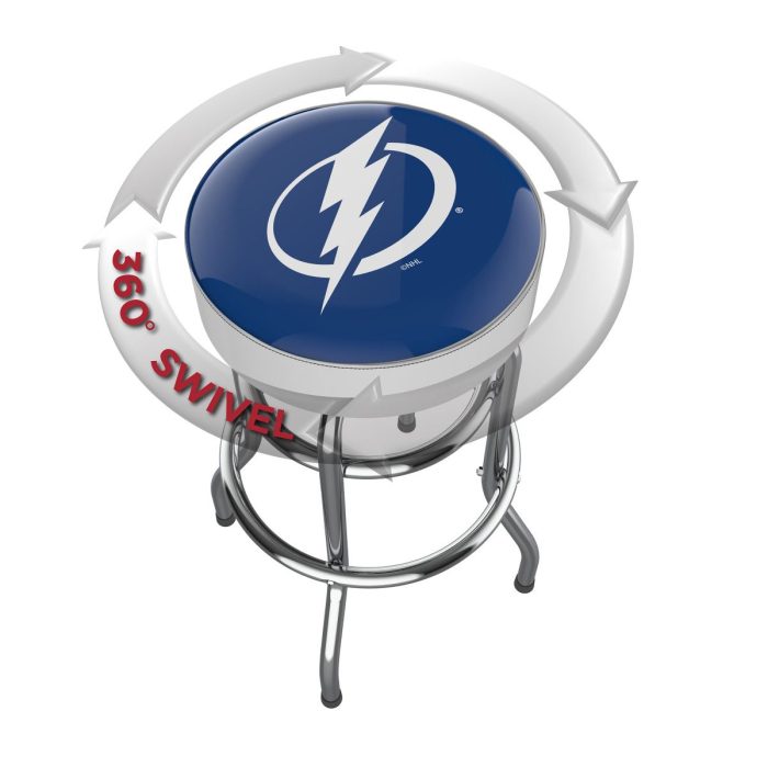 Tampa Bay Lightning Chrome Bar Stool - Image 3