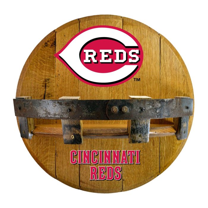 Cincinnati Reds Oak Bar Shelf - Image 2