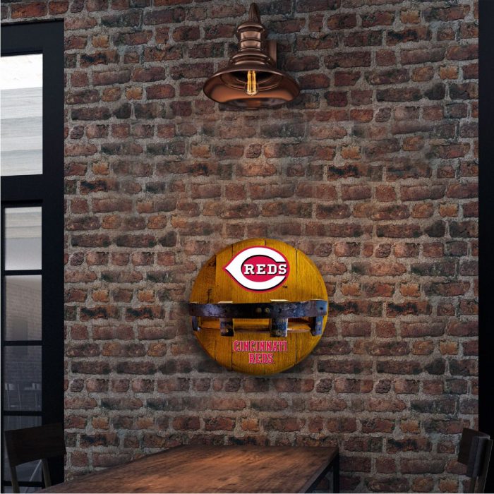 Cincinnati Reds Oak Bar Shelf - Image 4