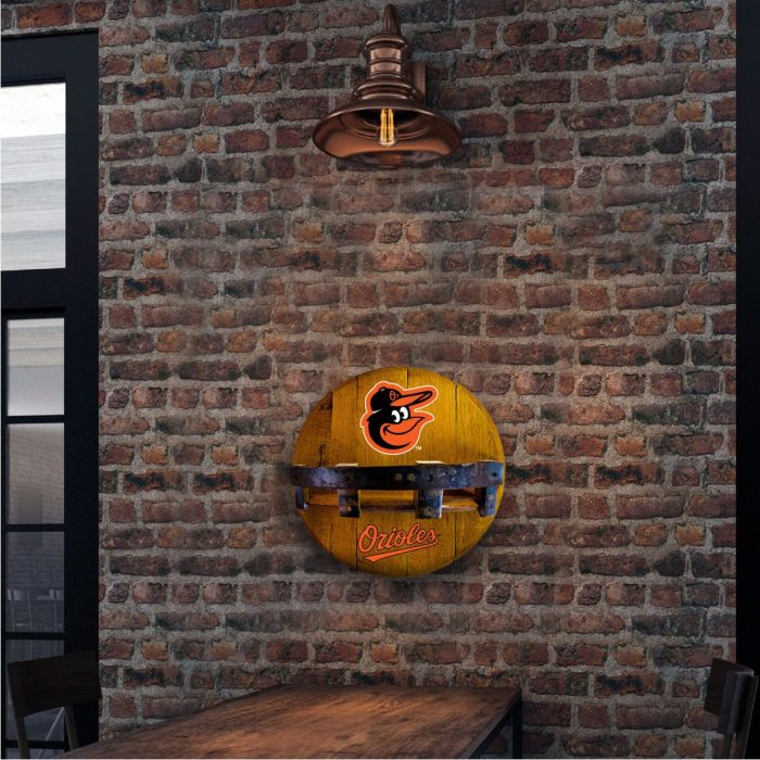 Baltimore Orioles Oak Bar Shelf - Image 4
