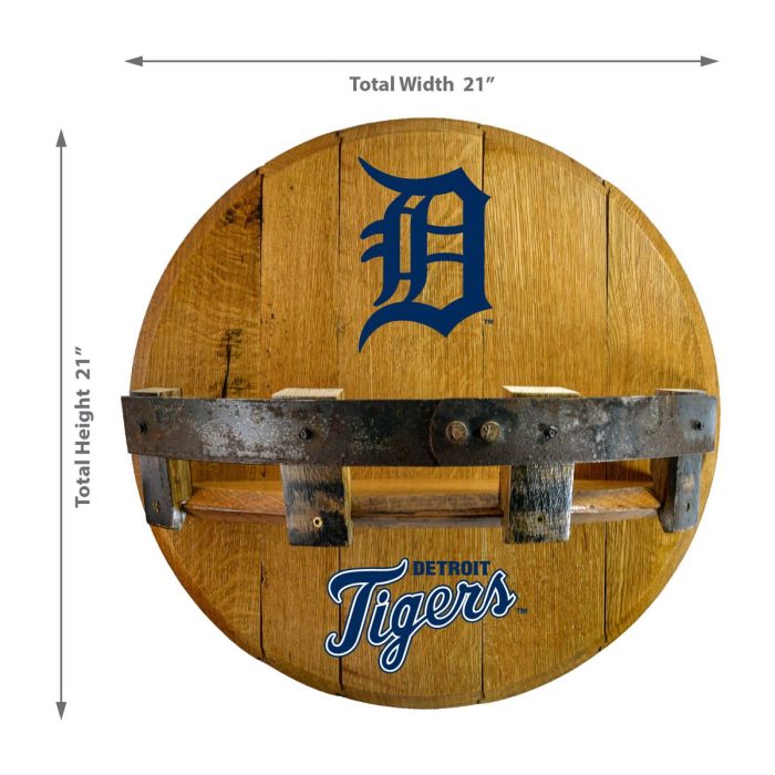 Detroit Tigers Oak Bar Shelf - Image 3