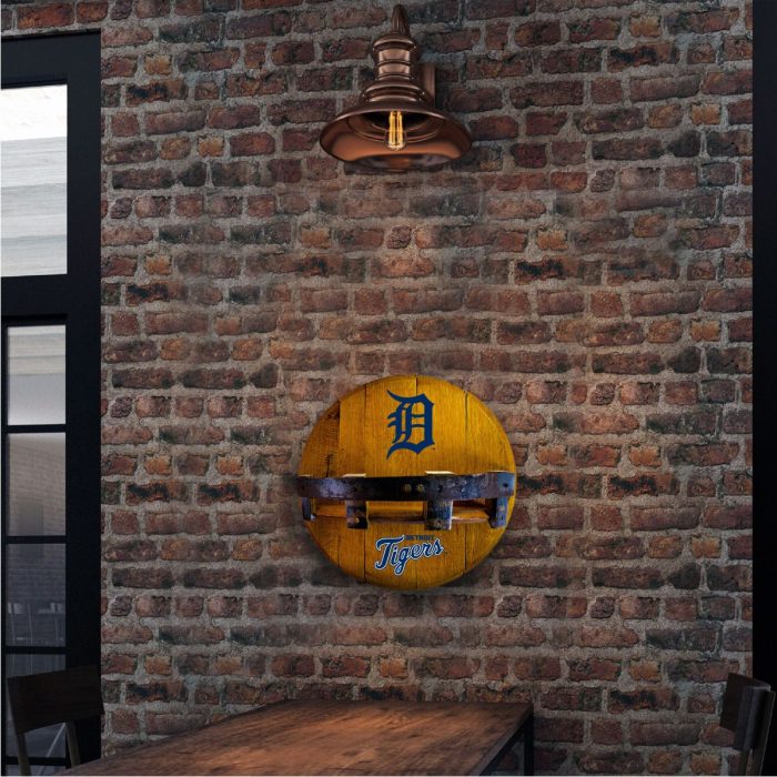 Detroit Tigers Oak Bar Shelf - Image 4