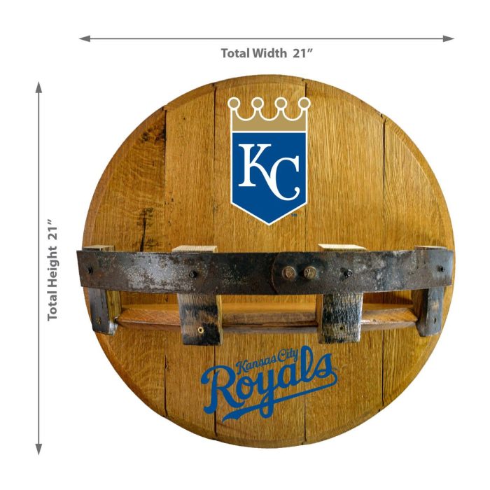 Kansas City Royals Oak Bar Shelf - Image 3