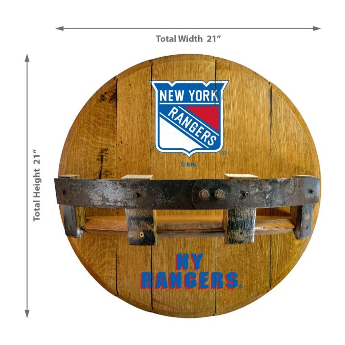 New York Rangers Oak Bar Shelf - Image 3