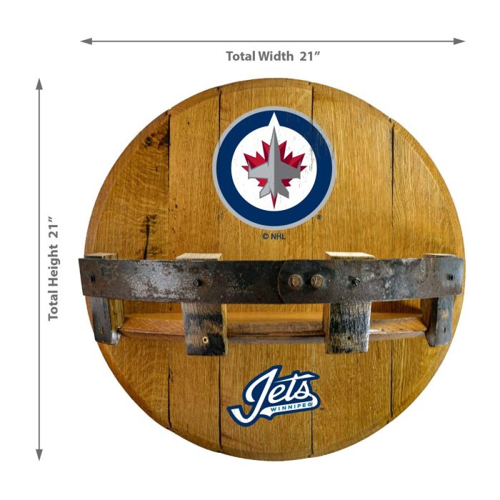 Winnpeg Jets Oak Bar Shelf - Image 3