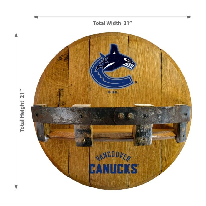 Vancouver Canucks Oak Bar Shelf - Image 3