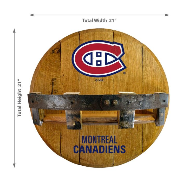 Montreal Canadiens Oak Bar Shelf - Image 3