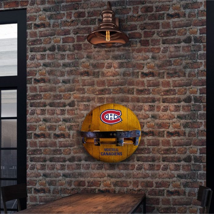 Montreal Canadiens Oak Bar Shelf - Image 4