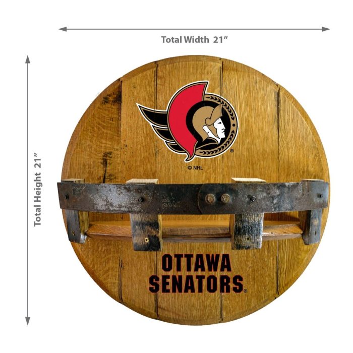 Ottawa Senators Oak Bar Shelf - Image 3
