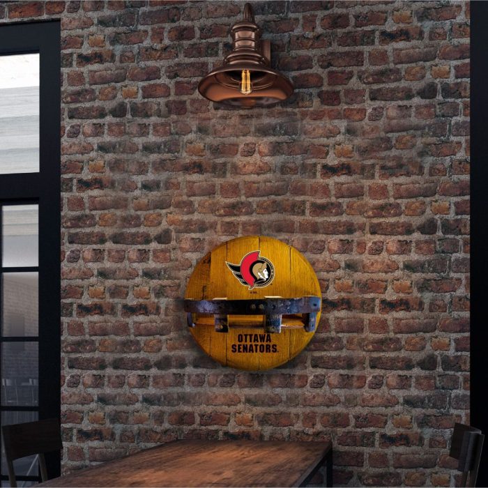 Ottawa Senators Oak Bar Shelf - Image 4