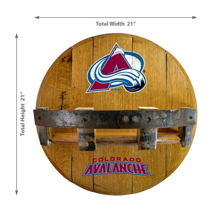 Colorado Avalanche Oak Bar Shelf - Image 3