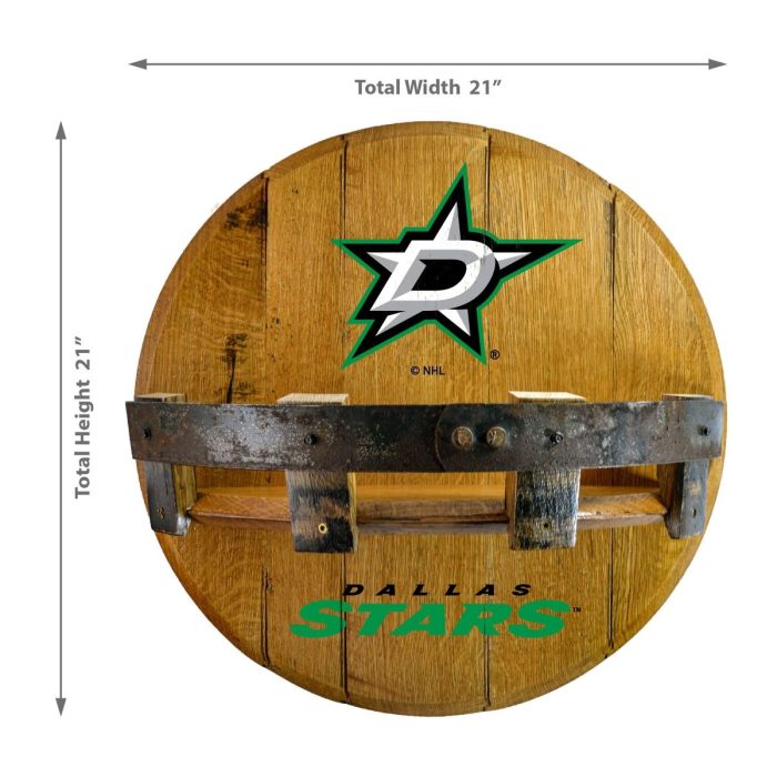 Dallas Stars Oak Bar Shelf - Image 3