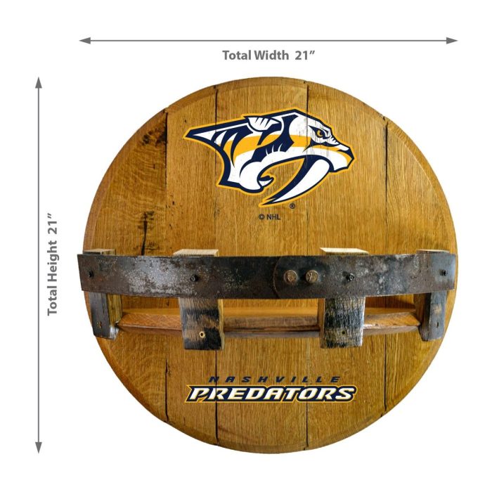 Nashville Predators Oak Bar Shelf - Image 3