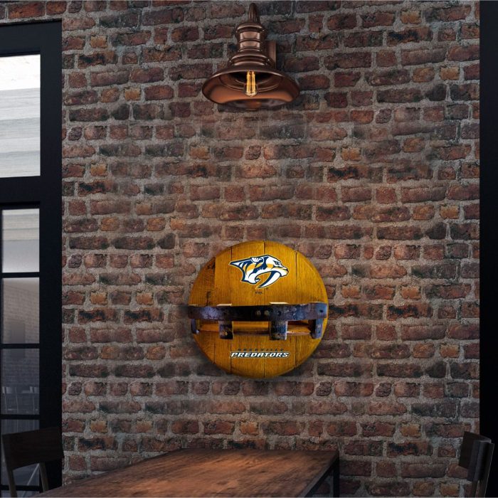 Nashville Predators Oak Bar Shelf - Image 4