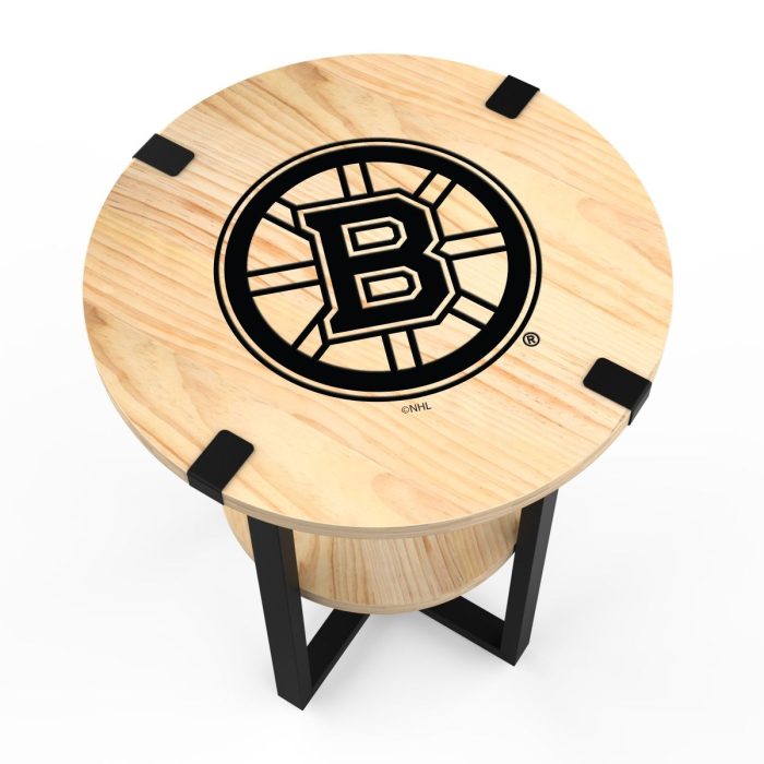 Boston Bruins Side Table with Charger - Image 3