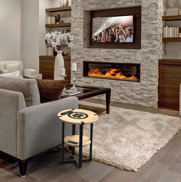 Boston Bruins Side Table with Charger - Image 7