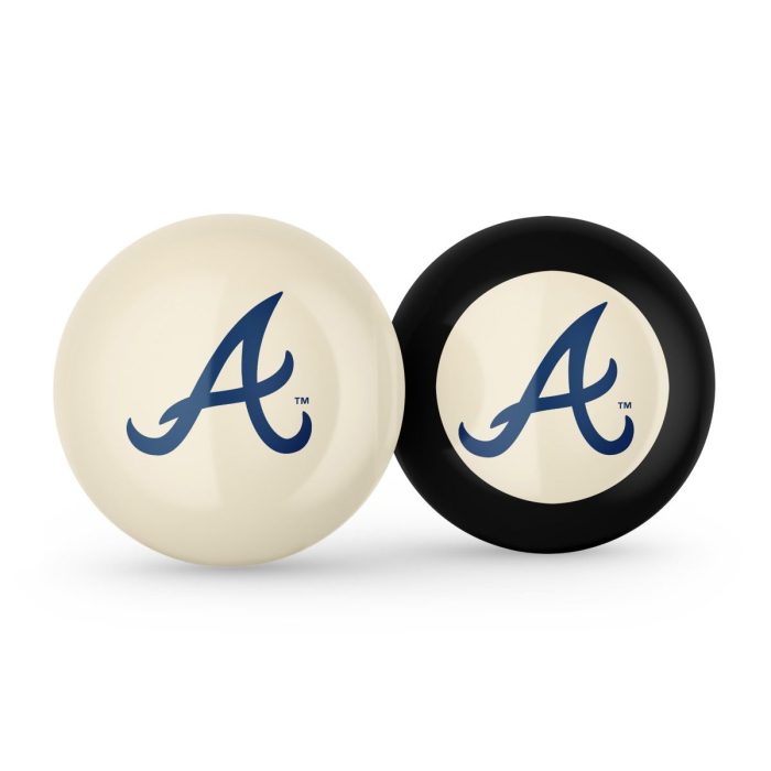 Atlanta Braves Logo Cue Ball & 8 Ball - Image 2