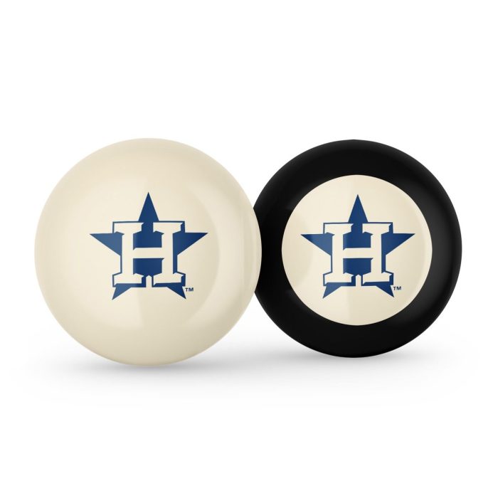 Houston Astros Logo Cue Ball & 8 Ball - Image 2