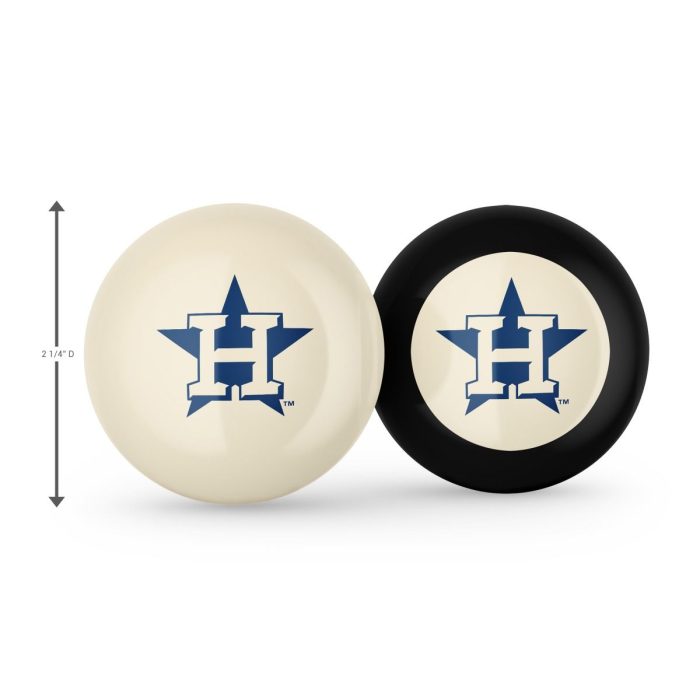 Houston Astros Logo Cue Ball & 8 Ball - Image 3