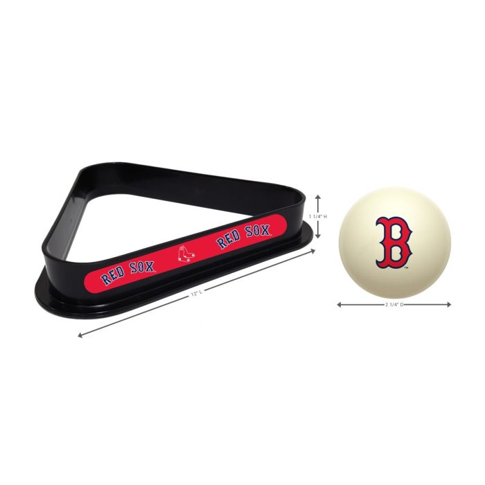 Boston Red Sox Cue Ball & Ball Rack - Image 3