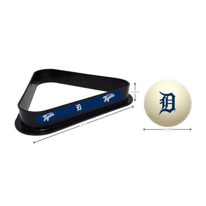 Detroit Tigers Cue Ball & Ball Rack - Image 2