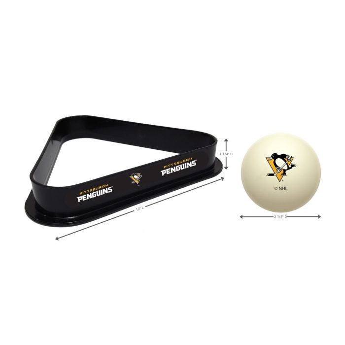 Pittsburgh Penguins Cue Ball & Ball Rack - Image 4