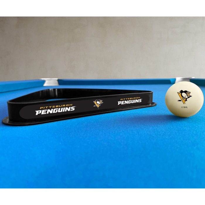 Pittsburgh Penguins Cue Ball & Ball Rack - Image 2