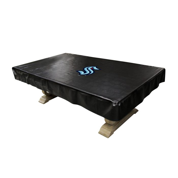 Seattle Kraken 8 Deluxe Pool Table Cover - Image 2