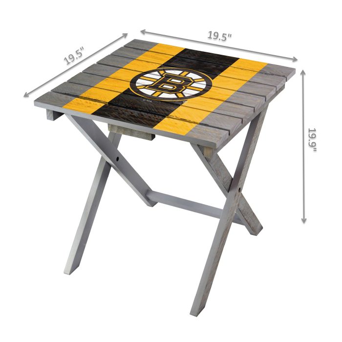 Boston Bruins Folding Adirondack Table - Image 3