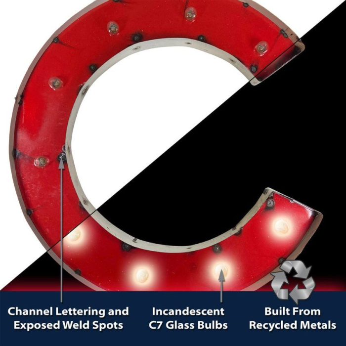 Chicago Cubs Recycle Metal Logo Lighted Sign - Image 4