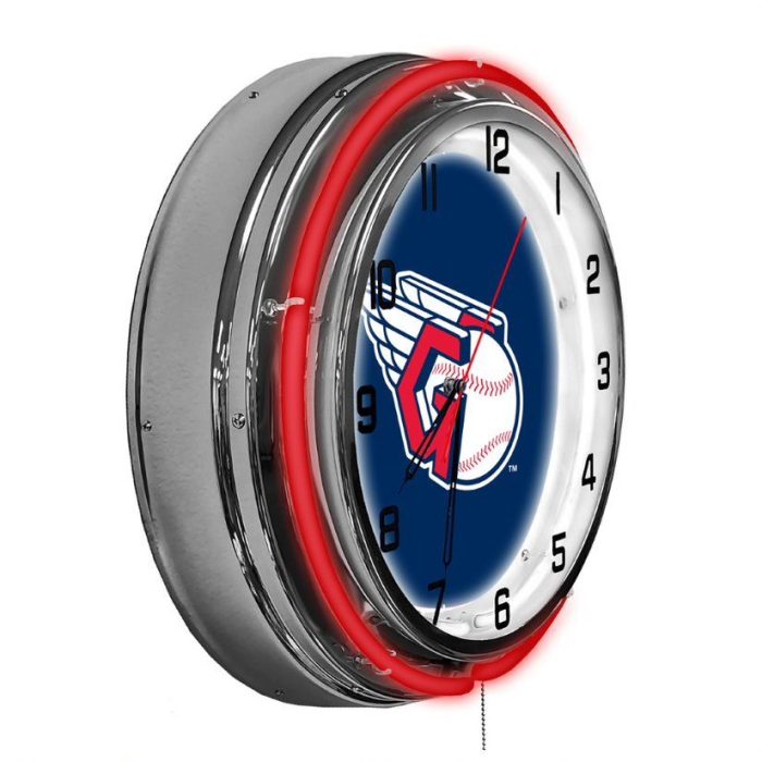 Cleveland Guardians 14 inch Neon Clock - Image 2