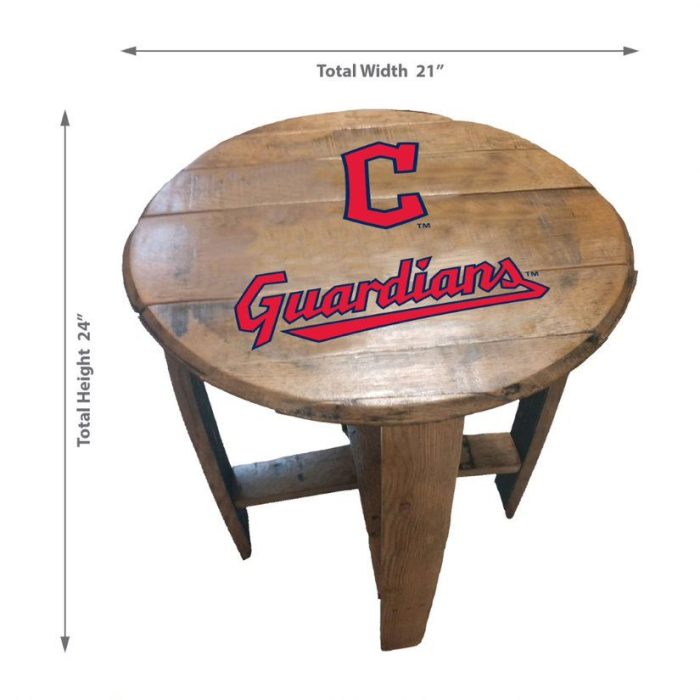 Cleveland Guardians Oak Barrel Table - Image 3