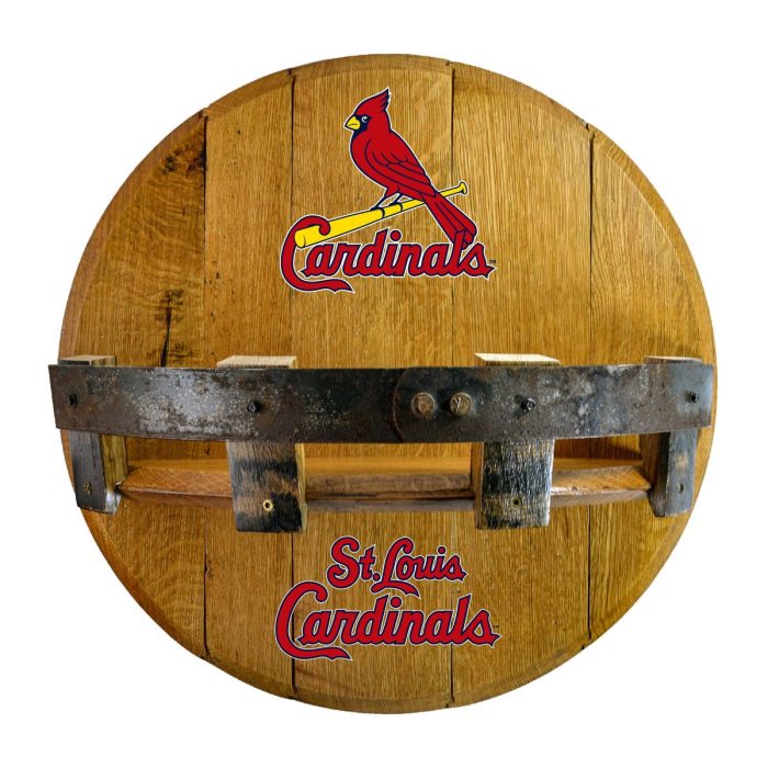 St. Louis Cardinals Oak Bar Shelf - Image 2