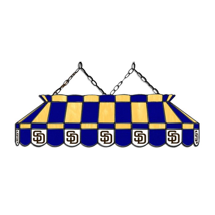 San Diego Padres 40 inch Stained Glass Pool Table Lamp - Image 2