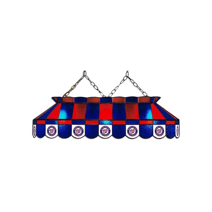 Washington Nationals 40 inch Stained Glass Pool Table Lamp - Image 2