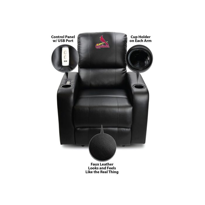 St. Louis Cardinals Power Theater Recliner With USB Port - Image 8
