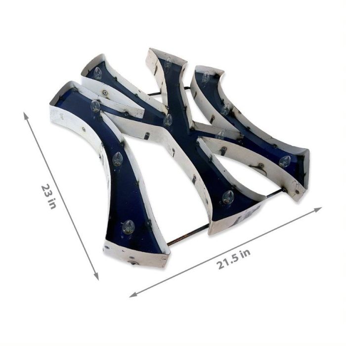 New York Yankees Recycled Metal Logo Lighted Sign - Image 3