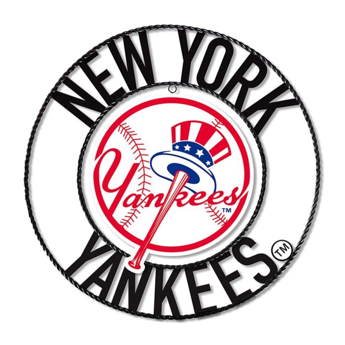 New York Yankees 24 inch Wrought Iron Wall Art - Image 2