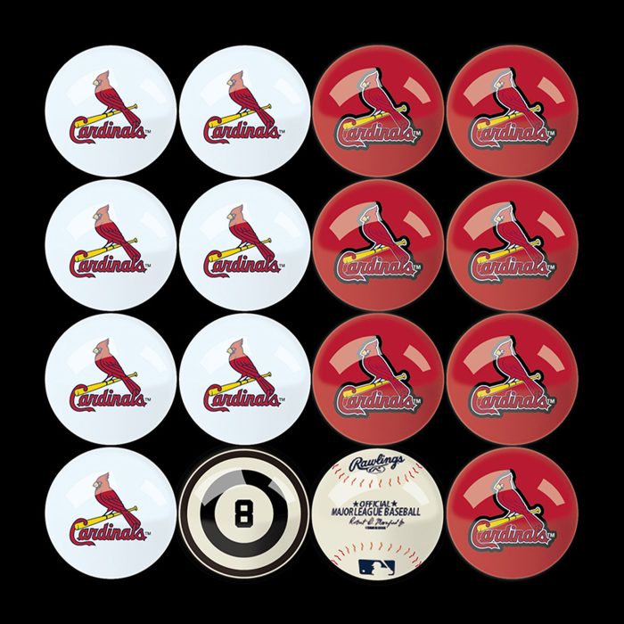 St. Louis Cardinals Billiard Balls with Numbers - Image 4