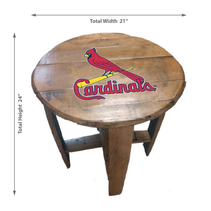 St. Louis Cardinals Oak Barrel Table - Image 3