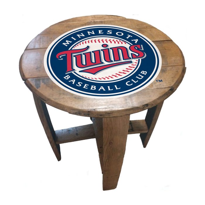 Minnesota Twins Oak Barrel Table - Image 3
