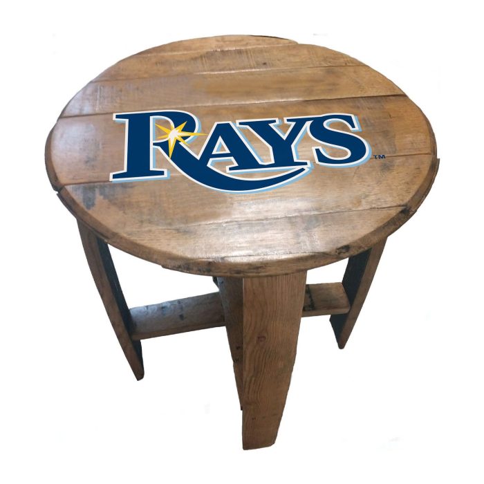 Tampa Bay Rays Oak Barrel Table - Image 2
