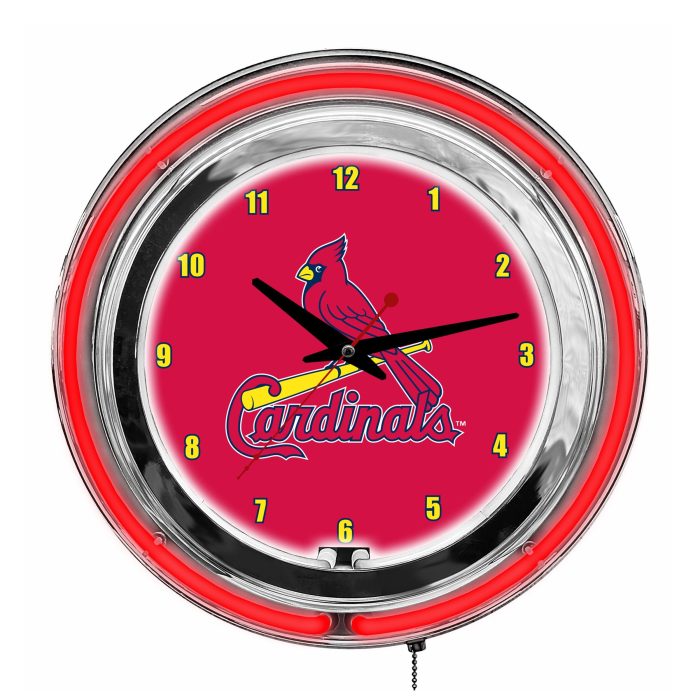 St Louis Cardinals 14 inch Neon Clock - Image 2
