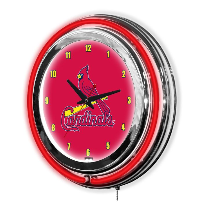 St Louis Cardinals 14 inch Neon Clock - Image 3