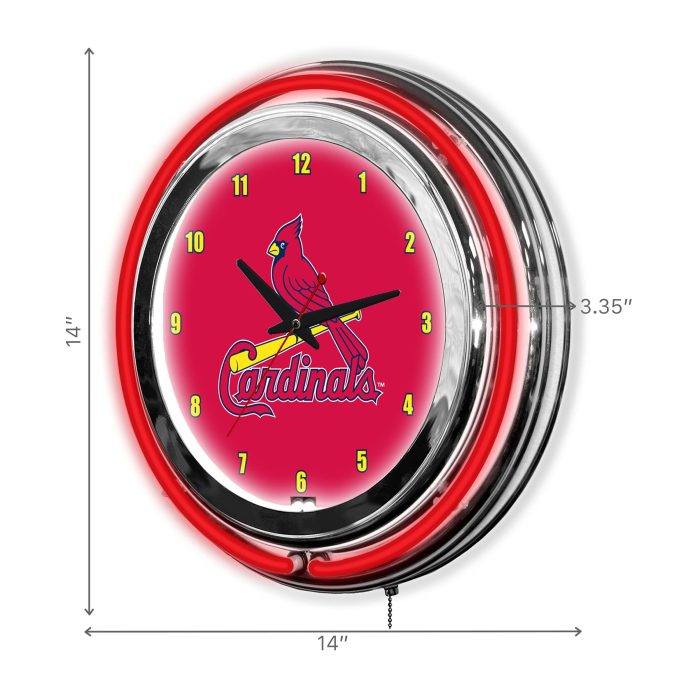 St Louis Cardinals 14 inch Neon Clock - Image 4