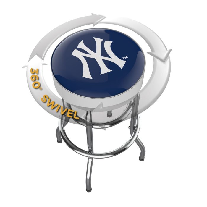 New York Yankees Chrome Bar Stool - Image 3