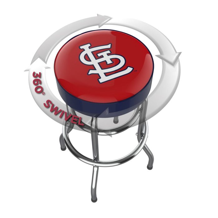 St Louis Cardinals Chrome Bar Stool - Image 3