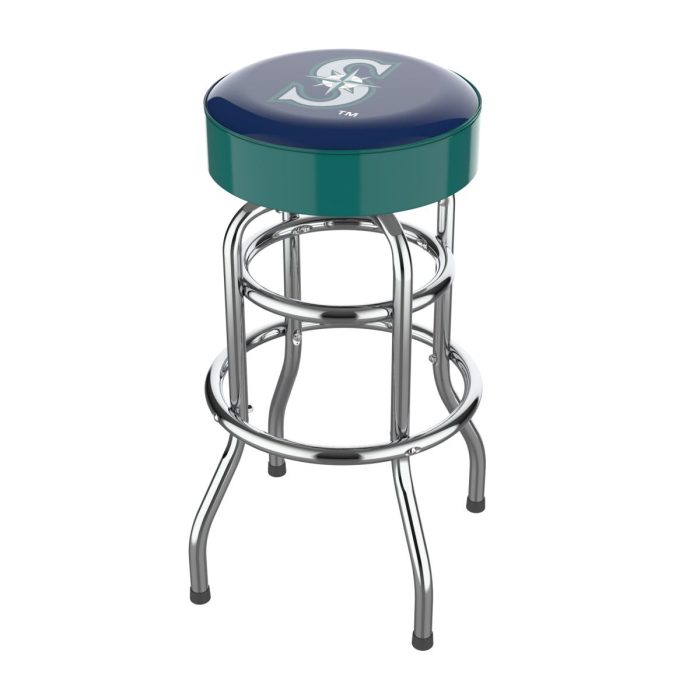 Seattle Mariners Chrome Bar Stool - Image 2